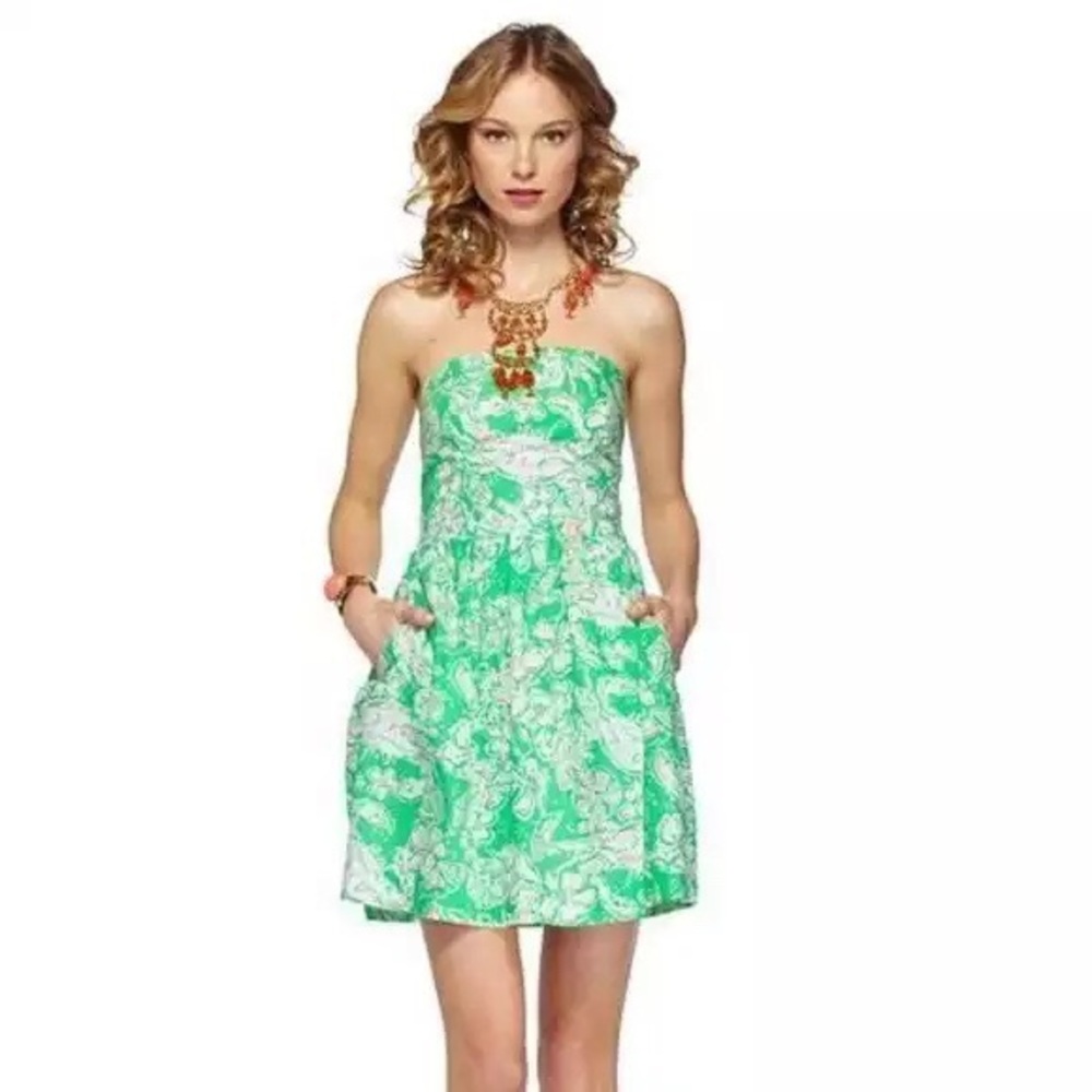 Lilly Pulitzer Floral Crabs Glenda Chandie Dress